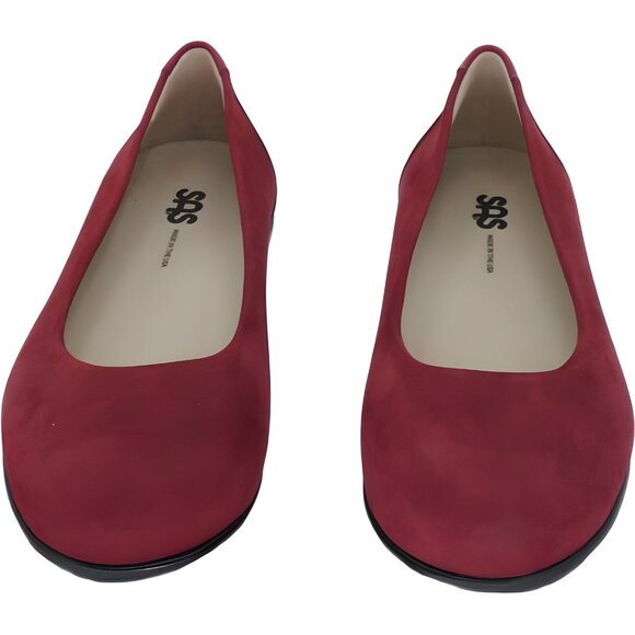 SAS Womens Scenic Scarlett Red Double Wide Flats Size 10 WW - D - Picture 5 of 6